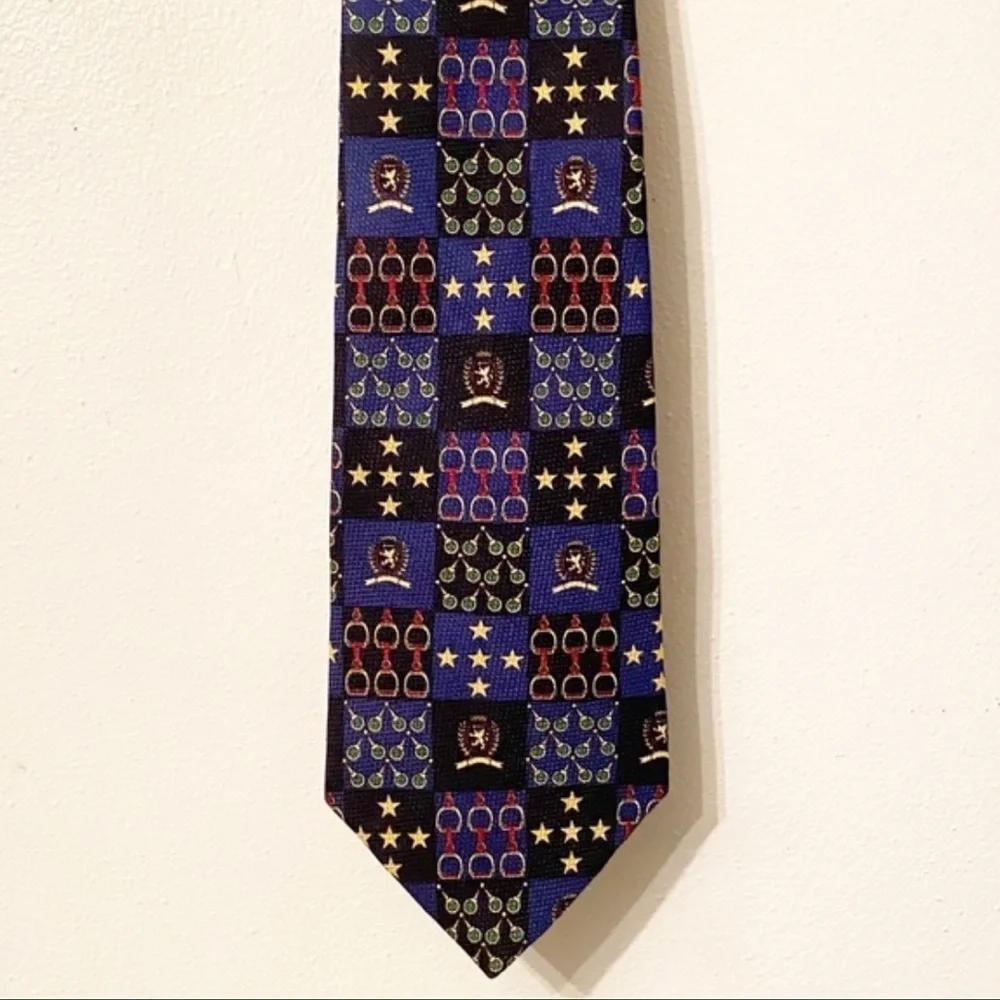 Tommy Hilfiger 100% silk blue tie